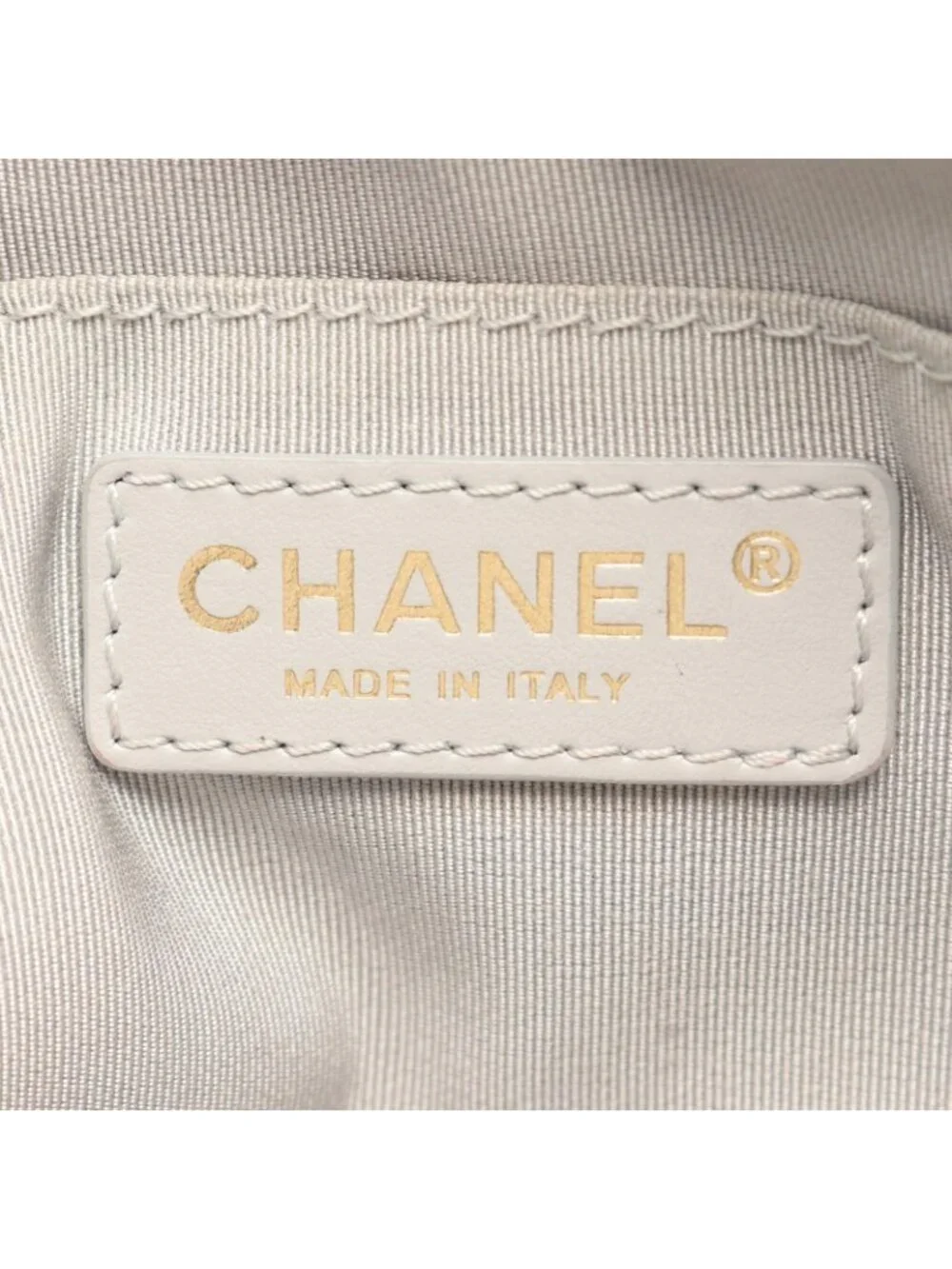 Chanel Shoulder Bag Quilted Gray Leather